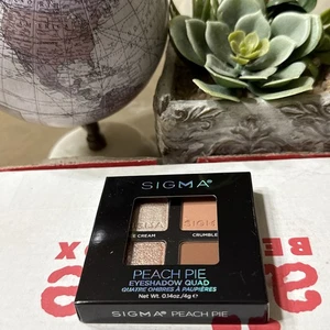 Sigma Beauty Peach Pie Eyeshadow Quad Full Size 0.14 oz - Neutrals Peach Hue K - Picture 1 of 5