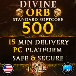 Divine Orbs Path of Exile 1 STANDARD SC 🔥500🔥 PoE Standard Softcore Divine Orb - Picture 1 of 1
