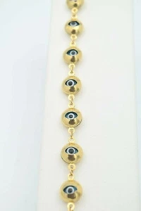 14k  Yellow Gold Vintage "Evil Eye" Bracelet (BT976) - Picture 1 of 3