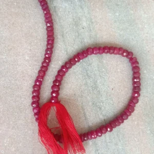 Rubí Natural, Collar Largo 4-5mm Cuentas Facetado Collar, Joyería Piedra Natal, Nec - Imagen 1 de 4