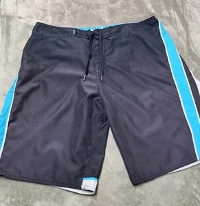 Quicksilver Mens 38 Board Shorts Blue Logo 22" Trunks Surf Y2k - Picture 1 of 16