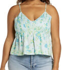 Nwt Bp. Floral Smocked Crop Camisole Blue Sina Size 2X