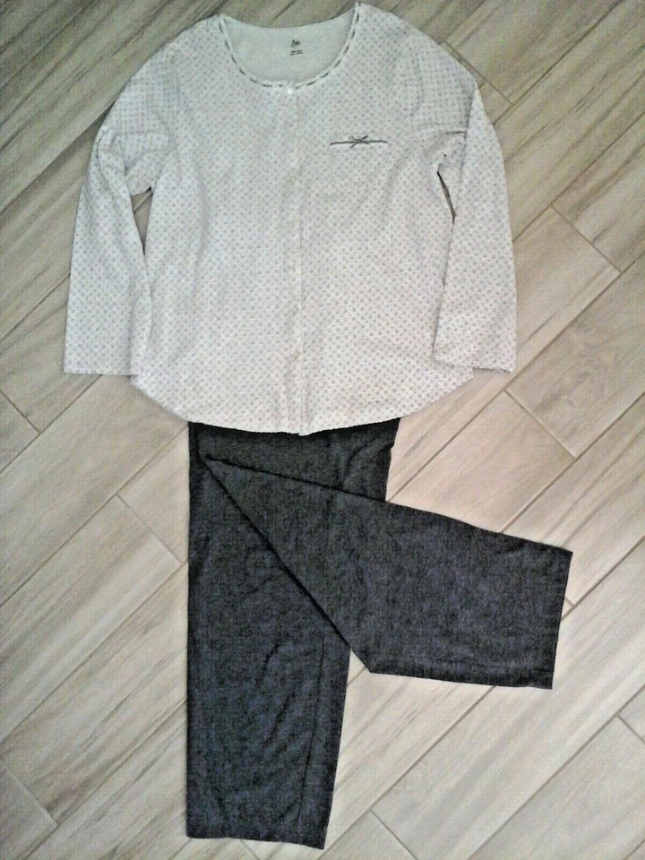 Conjunto de pijama tejido pantalón gris liso talla L MIX & MATCH Aria talla L  Foto 1 de 4