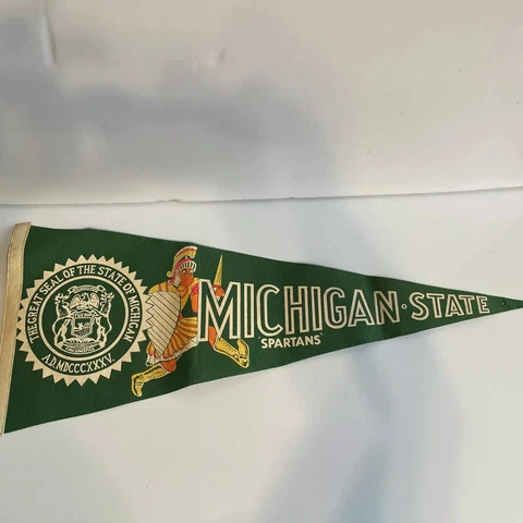 1960’s Vintage Michigan State University Spartans Pennant 12x29 Cover