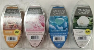 4 Yankee Candle Assorted Fragranced Wax Melts, 2.6 oz Pick yours Camellia Golden - Picture 1 of 5