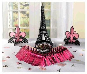 A Day in Paris Table Decorating Kit Wedding Birthday Party Supply Bridal Shower - Picture 1 of 4