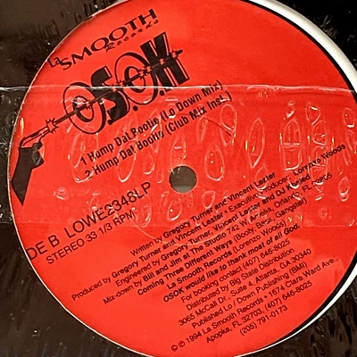 O.S.O.K. Hump Dat Bootie 12" Vinyl 1994 Hip Hop La Smooth Records Sealed - Image 1 of 4