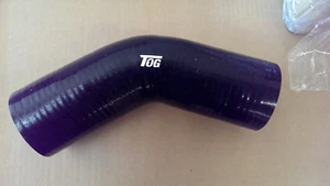 TOG 2.25 INCH 57mm 45 DEGREE SILICONE HOSE BEND ELBOW BLACK - 102MM LONG - Picture 1 of 1