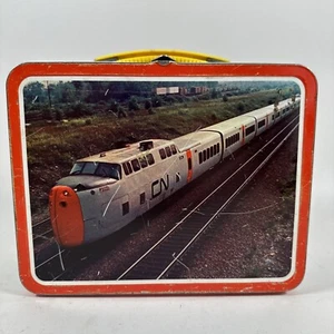 CN CP Canadian Rail Train 70's Metal Lunchbox Ohio Art No Thermos - Picture 1 of 6