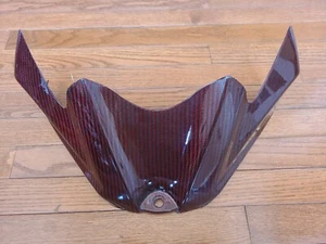 CARBON FIBER RED 08-09 SUZUKI GSXR 600 750 GAS/FUEL TANK COVER - Picture 1 of 5