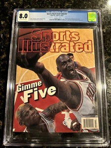 Michael Jordan Sports Illustrated Newsstand “Gimme Five” CGC June 1997 Bulls - Picture 1 of 3