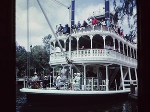 Mark Twain Riverboat People Disneyland 35mm Slide #9 1970 Vintage Photo CA - Picture 1 of 2