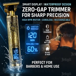 Tondeuse à cheveux rechargeable tondeuse sans fil machine à raser coupe barbe de coiffeur - Photo 1/26