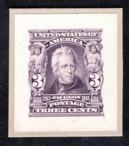 MOMEN: US STAMPS #302P2 SMALL DIE PROOF ON WOVE FROM ROOSEVELT ALBUM LOT #92135* - Picture 1 of 2