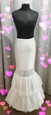 Brand New Ivory Fishtail Style Underskirt / Hoop / Petticoat UK STOCK ~All Sizes