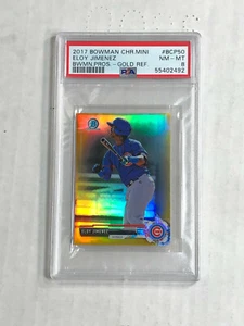 ELOY JIMENEZ 2017 Bowman Chrome GOLD MINI SP RC 50/50! PSA NM-MT 8! ORIOLES! - Picture 1 of 5