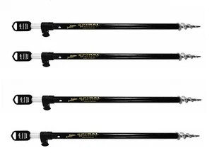 4 x Dinsmores Black Heavy Duty PowerDrive fishing Spiral Bankstick 30-60 inch - Picture 1 of 1