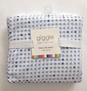 Colchón Riggle Nursery Neutral para Niño Pequeño Ajustado Puntos Azules Hoja de Cuna Blanca - Imagen 1 de 6