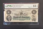 1860s $1 Rhode Island Bank of America *Providence* Pmg Cu64 Choice Unc Epq 009Jp