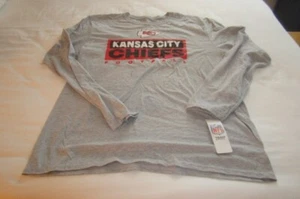 New With Tags Men's Size L Kansas City Chiefs Football Gray Long Sleeve T-Shirt - Picture 1 of 6