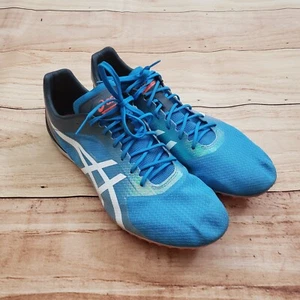 Asics Cosmoracer MD Shoes Mens 12 Blue White Track Running Athletic Spikes * - Picture 1 of 16