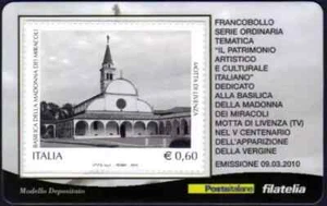 Repubblica - 2010 - € 0,60 - Madonna dei Miracoli - Tessera Filatelica - Picture 1 of 1