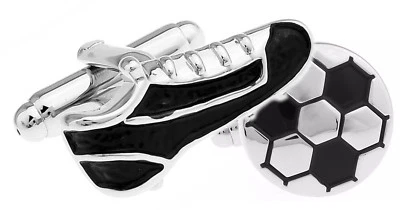 Lusso Calcio Stivali e Sfera Design da Uomo Matrimonio Regalo Gemelli Da Gemelli - Immagine 1 di 4