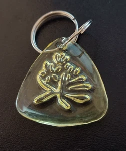 Translucent Yellow Plant Triangular Keyring Accessory - Picture 1 of 6