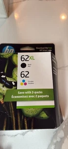 Genuine HP 62XL 2-PACK Black & Tri-Color Ink Cartridges (3451) New *READ* - Zdjęcie 1 z 5