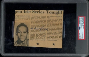 SATCHEL PAIGE signed Zeitung Autogramm PSA/DNA Auto HOF Negro League Baseball - Bild 1 von 3