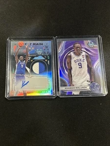 2024-25 Bowman U Best Khaman Maluach Let it Rain Auto NERO /10 + Viola /250 lotto - Foto 1 di 5