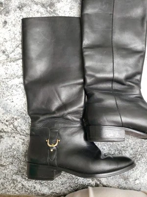 Botas de equitación de cuero Etienne Aigner Derby adulto talla 5M negras ecuestres  Foto 1 de 4