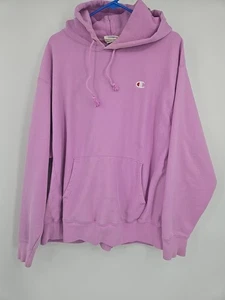 Sudadera con Capucha Vintage Champion Tejido Inverso Cordón Talla 2XL Rosa Y2K - Imagen 1 de 6