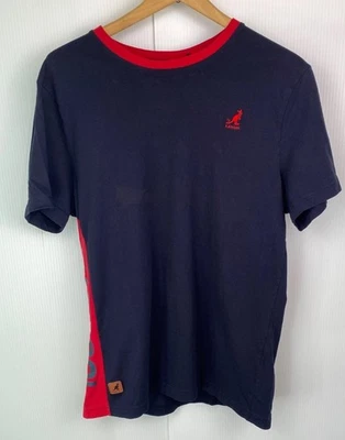 Camiseta manga corta Kangol para hombre talla L azul marino con ribete rojo  Foto 1 de 4