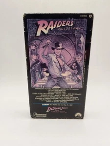Raiders of the Lost Ark (VHS, 1981) Original Release With Temple Of Doom Promo - Picture 1 of 12
