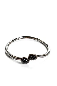 Bracciale donna Rarities argento sterling onice nera diamanti braccialetto - Foto 1 di 4