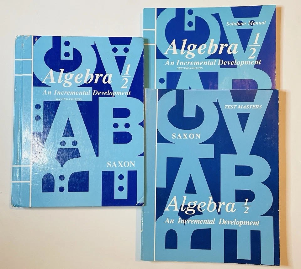Saxon Algebra 1/2 (2nd Edition) Student Textbook, Solution Manual & Test Masters - Image 1 of 4