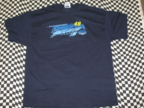 Jimmie Johnson #48 Navy Lowe's NASCAR Racing T-shirt - Sizes Large or X-Large Cover