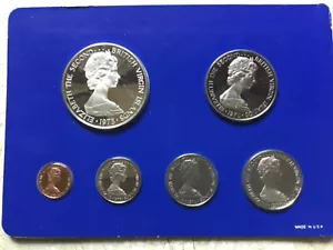 1975 British Virgin Islands (6) Coin Proof Set - In Original Box w/ C.O.A.  - Picture 1 of 11