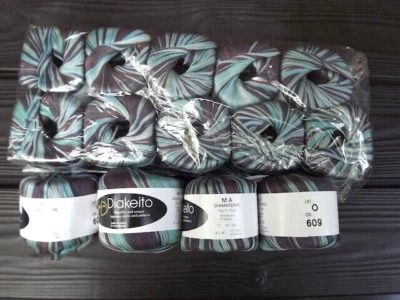 LOTE DE 14 HILOS DE CINTA ACRÍLICA/NYLON DIAKEITO "DIAMATERIA" VINTAGE, 79 yardas ea. Foto 1 de 4