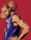 526832 VINCE CARTER NBA Hoops Basketball in 16x12 WALL PRINT POSTER