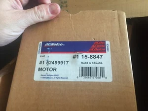 12VDC Motor Any Application ACDelco AC Delco Consenser 52499917 15-8847 12V - Imagen 1 de 1