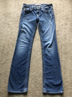 Pantalones de mezclilla Big Star para mujer 28L 30x33 azul dulce bota elástica tiro ultra bajo Foto 1 de 4