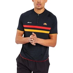 ELLESSE LEONARDO SEB07830 Mens T-shirt Mandarin Collar Short Sleeve Casual Tee - Picture 1 of 7