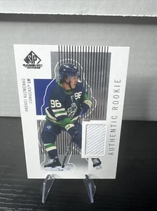 2022-23 UD SP Game Used Andrei Kuzmenko #RR-KU Rookie Relic Vancouver Canucks - Bild 1 von 2