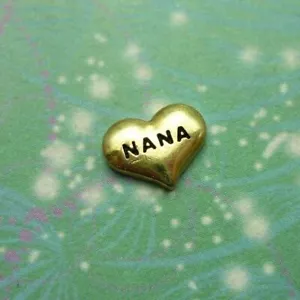 Llavero de oro corazón Nana dije para cerraduras de historia - Imagen 1 de 3