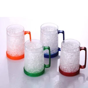 Double Wall Freezable Cups Enjoy Ice Beverage Drinks Mugs for Beer Cola Beverage - Picture 1 of 18