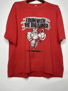 Vintage Georgia Bulldogs Single Stitch Tee Size Large 80s 90s Red NCAA Football - Bild 1 von 6