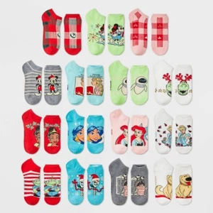 Girls'/Boys' Disney 100 15 Days of Socks Advent Calendar - Size S/M - Picture 1 of 4