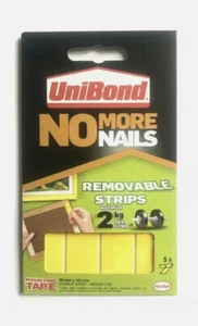 Tiras extraíbles UniBond No Más Uñas Imagen Cinta Colgante Pegamento Adhesivo - Imagen 1 de 2